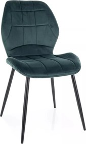 Sedia Jake Velvet in velluto verde – 49x41x86 cm