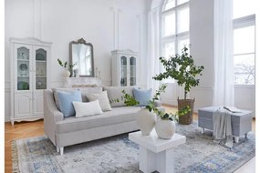 Divano da salotto in tessuto bouclè beige in stile Shabby Chic - Arrediorg