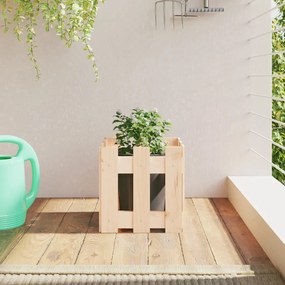 Fioriera Giardino Design A Recinzione 30x30x30 Cm Massello Pino /