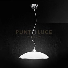 Sospensione in vetro bianco e trasparente skirt 1 luce attacco e27 ...