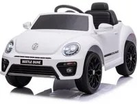 Macchina Elettrica per Bambini 12V con Licenza Volkswagen Maggiolino Beetle Small Bianca