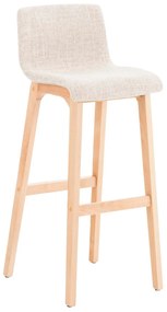Sgabello Bar Hoover İn Tessuto Natura / Creme