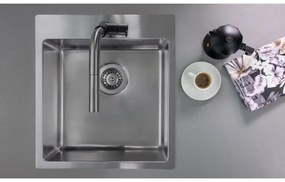 Deante ZPO_010A - Lavello della cucina OLFATO 50,5x45 cm pettinato acciaio