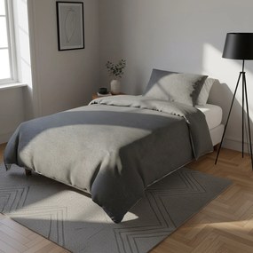 Parure copripiumino singolo Jersey melange grigio