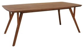 Tavolo da pranzo marrone con piano in acacia 100x200 cm Quenza - Light &amp; Living