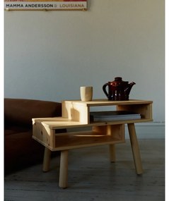Tavolino in legno di pino in colore naturale Hako - Karup Design