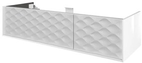 Mobile da bagno sotto lavabo SENSEA Neo Frame bianco laccato lucido L 135 x H 32 x P 48 cm 2 cassetti, lavabo non incluso