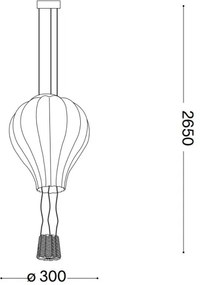 Ideal Lux - Lampadario a sospensione con filo DREAM BIG 1xE27/42W/230V diametro 30 cm