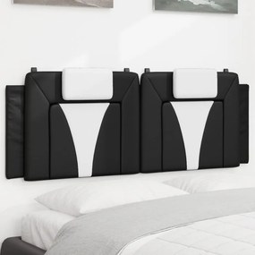 Cuscino Testiera Nero E Bianco 140 Cm İn Similpelle /