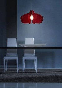 Sospensione Bellatrix 1 Luce In Metacrilato Rosso Fluorescente Space Collection