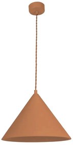 Lampada a sospensione color mattone con paralume in pietra ø 30 cm Vilma - SULION