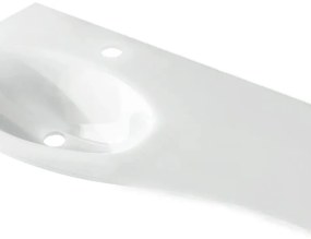 Lavabo da appoggio Sting BADEN HAUS rettangolare in vetro L 104 x H 16 x P 52 cm bianco