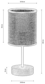 Spot-Light 77771974 - Lampada da tavolo NEGRO 1xE27/25W/230V rovere