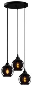 Lampadario su corda SMOKED 3xE27/40W/230V