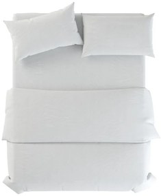 Set copripiumino e federa bianco in lino per letto matrimoniale 200x200 cm Blanco – Native Natural