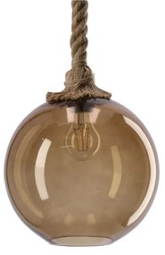 Lampadario su cavo SHEDON 1xE27/40W/230V beige fumo