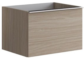 Mobile da bagno sotto lavabo Pixel plain olmo rousseau e maniglia alluminio brillante L 60 x H 40 x P 45.5 cm 1 cassetto, lavabo non incluso