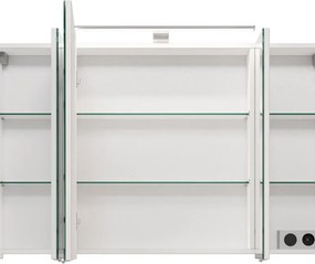 Specchio Contenitore Con Illuminazione PELIPAL bianco lucido L 110 x H 70.3 x P 17 cm