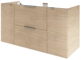 Mobile da bagno sotto lavabo SENSEA Neo Frame rovere naturale lucido L 120 x H 64 x P 48 cm 2 cassetti 2 ante, lavabo non incluso