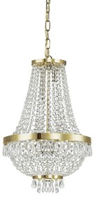 Lampadario Classico Caesar Metallo-Cristallo Oro 6 Luci G9 3W 3000K Luce Calda