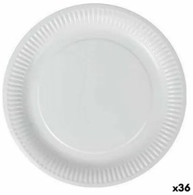 Set di piatti Algon Monouso Cartone Bianco 25 Pezzi 18 cm (36 Unità)