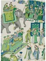 Manuel Canovas Tapete Kalinda - Bleu de Prusse