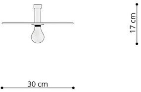 Lampada da soffitto nera ø 30 cm Soho - Sollux