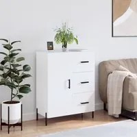 Credenza 69,5x34x90 cm in Legno Multistrato Bianco Lucidocod mxl 104198