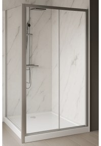 Box Doccia a Soffietto 100 Cm Novellini "Elyane" Argento Lucido/Vetro Trasparente
