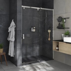 Porta doccia scorrevole Neo, L 136.6-139.6 cm x H 200 cm x SP 8 mm, profilo cromo