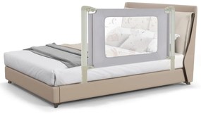 Costway Sbarra di sicurezza per bambini con altezza regolabile sollevamento verticale, Sbarra per letto Grigio 3 Lunghezze