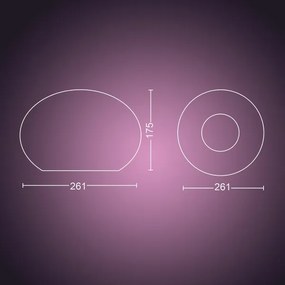 Philips 40904/31/P9 - Lampada da tavolo LED Hue FLOURISH 1xE27/9,5W/230V