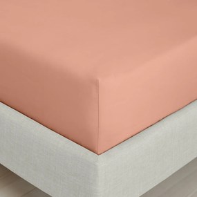 Lenzuolo con angoli color terracotta in percalle di cotone 90x190 cm Cotton Percale – Bianca