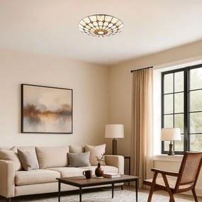 Brilagi - Plafoniera in stile Tiffany con vetri colorati DORAN 2xE27/60W/230V