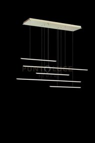 Sospensione genius orizzontale 5 luci oro led 3000k 3050lm 72w dimm...