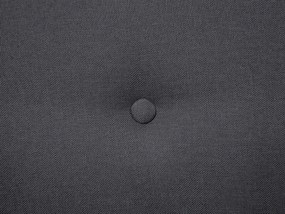 Letto matrimoniale in tessuto grigio scuro 180 x 200 cm SAVERNE Beliani