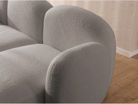 Divano angolare grigio (a U) con rivestimento in bouclé Orbit – Ropez