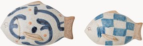 Set di 2 oggetti decorativi in gres dipinti a mano Eviaya