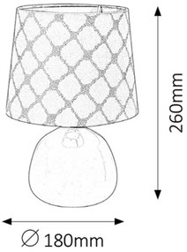 Rabalux 4379 - Lampada da tavolo ELLIE E14/40W bianco