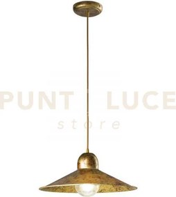 Lampadario a sospensione orleans oro e ocra 1 luce attacco e27 39x1...