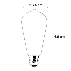 Set di 5 lampadine LED E27 Dim to Warm oro 8W 806lm 2000-2700K