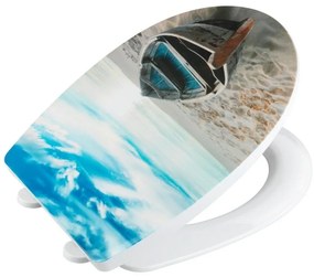 Sedile per wc con chiusura automatica 36,5 x 45 cm Boat - Wenko