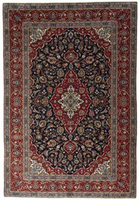 Kashan Tappeto persiano 360 x 240 Blu (Iran) Annodato A Mano