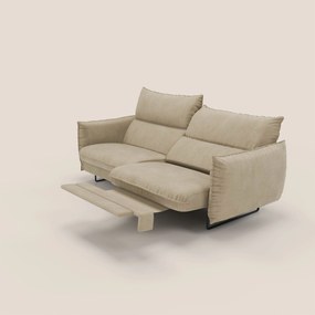 Monamour Divano dal design moderno con opzione relax elettrico in microfibra smacchiabile impermeabile T11 beige