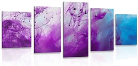 Quadri 5 pezzi – Magica astrazione viola