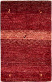 Gabbeh Tappeto 80x130 Rosso (Iran) Annodato A Mano