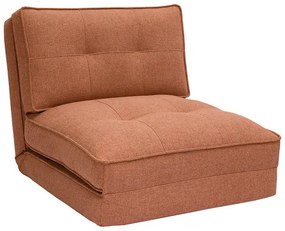 Poltrona letto singola in tessuto color terracotta SALLY