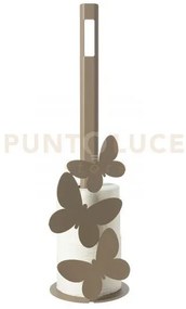 Porta carta igienica da terra farfalle beige