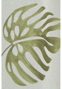 Tenda sottile bianca/verde in voile 135x245 cm – Sehlbach