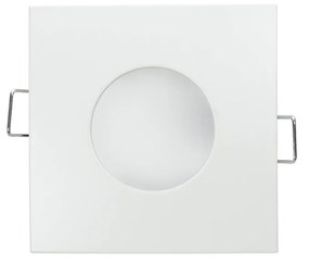 Portafaretto IP65 Quadrato da Incasso per GU10 Foro Ø70mm Bianco